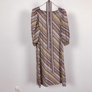 Vintage Risa Ann New York Polyester Gradient Art To Wear Dress 16 16.5